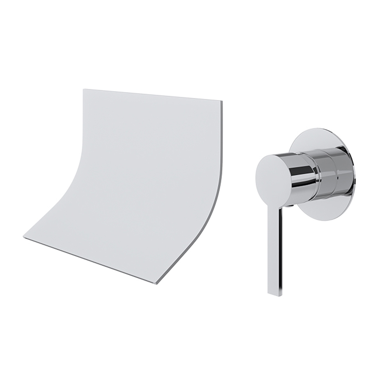 Drako chrome waterfall built-in faucet