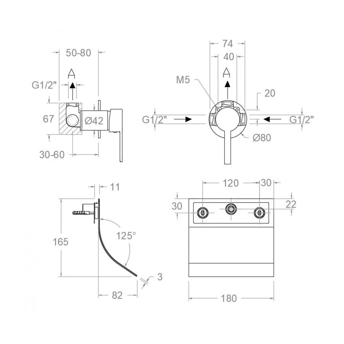 Drako waterfall built-in faucet