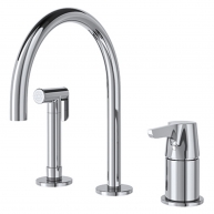 Shelf faucet with shower head for Adagio chrome kitchen