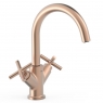 Montblanc Series High Double-Handle Basin Faucet matte rose gold