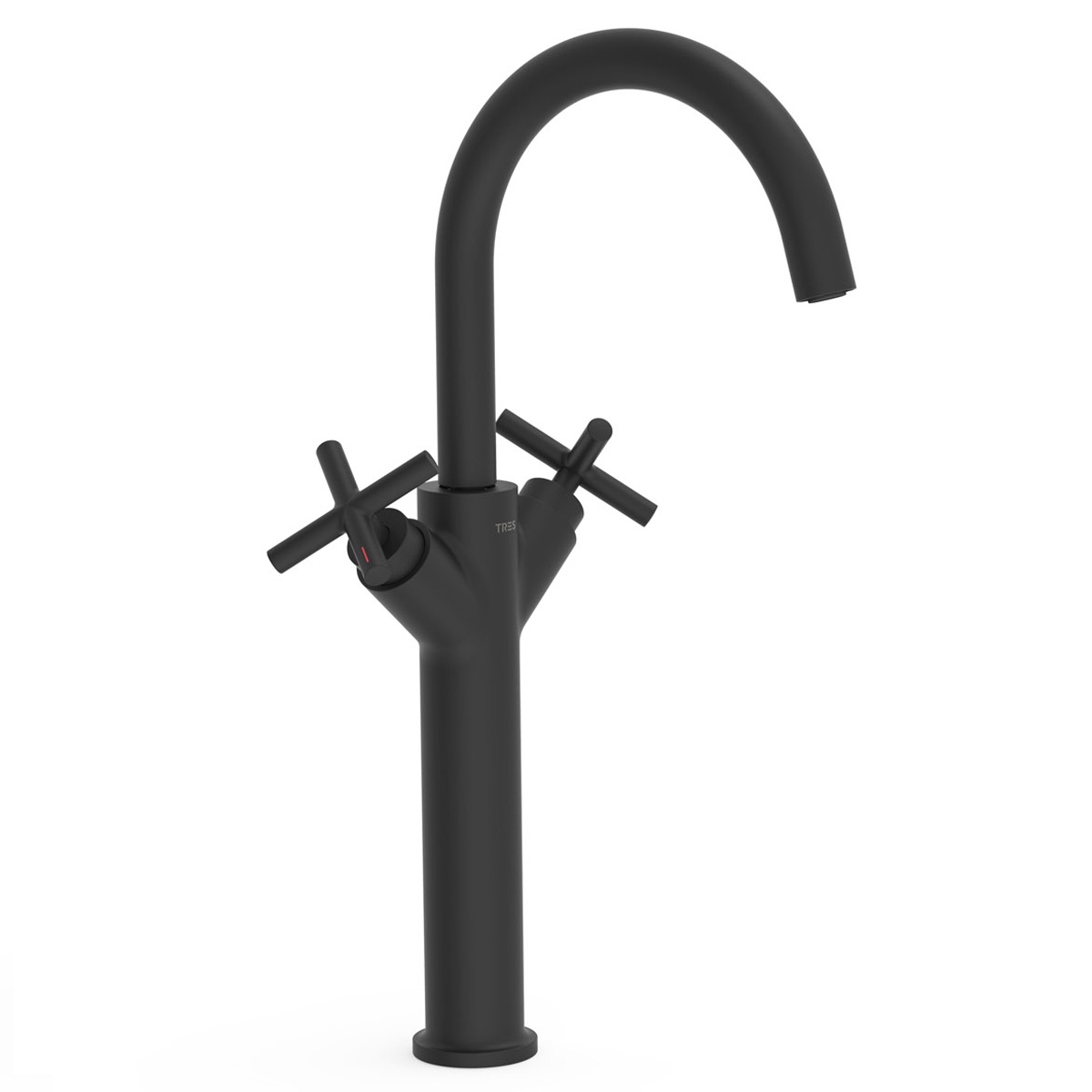 XXL-Wasserhahn mit zwei Griffen für das Matte Black Waschbecken der Montblanc-Serie