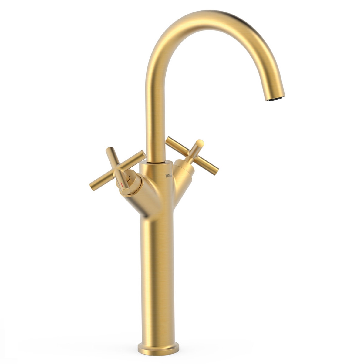 XXL-Wasserhahn mit zwei Griffen für das Montblanc-Serie Matt-Gold-Becken