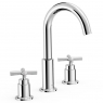 Two-lever shelf faucet for Montblanc series chrome sink