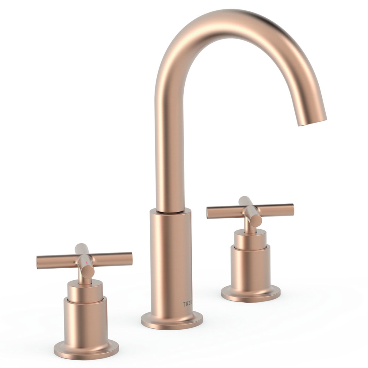 Robinet à double levier pour lavabo de la série Montblanc or rose mat