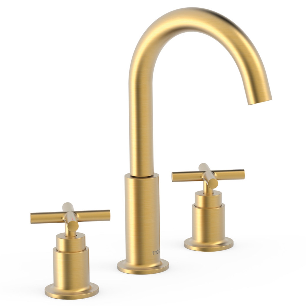 Doppelhebel-Regalwasserhahn für das Waschbecken der Montblanc-Serie in mattem Gold