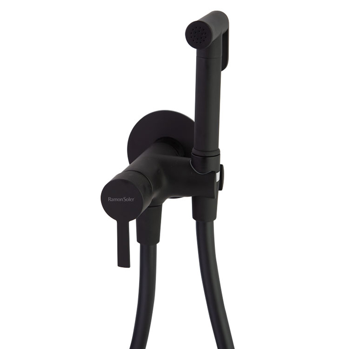 Faucet With Shower and Double Closure For WC Magnet Matte Black Toilet