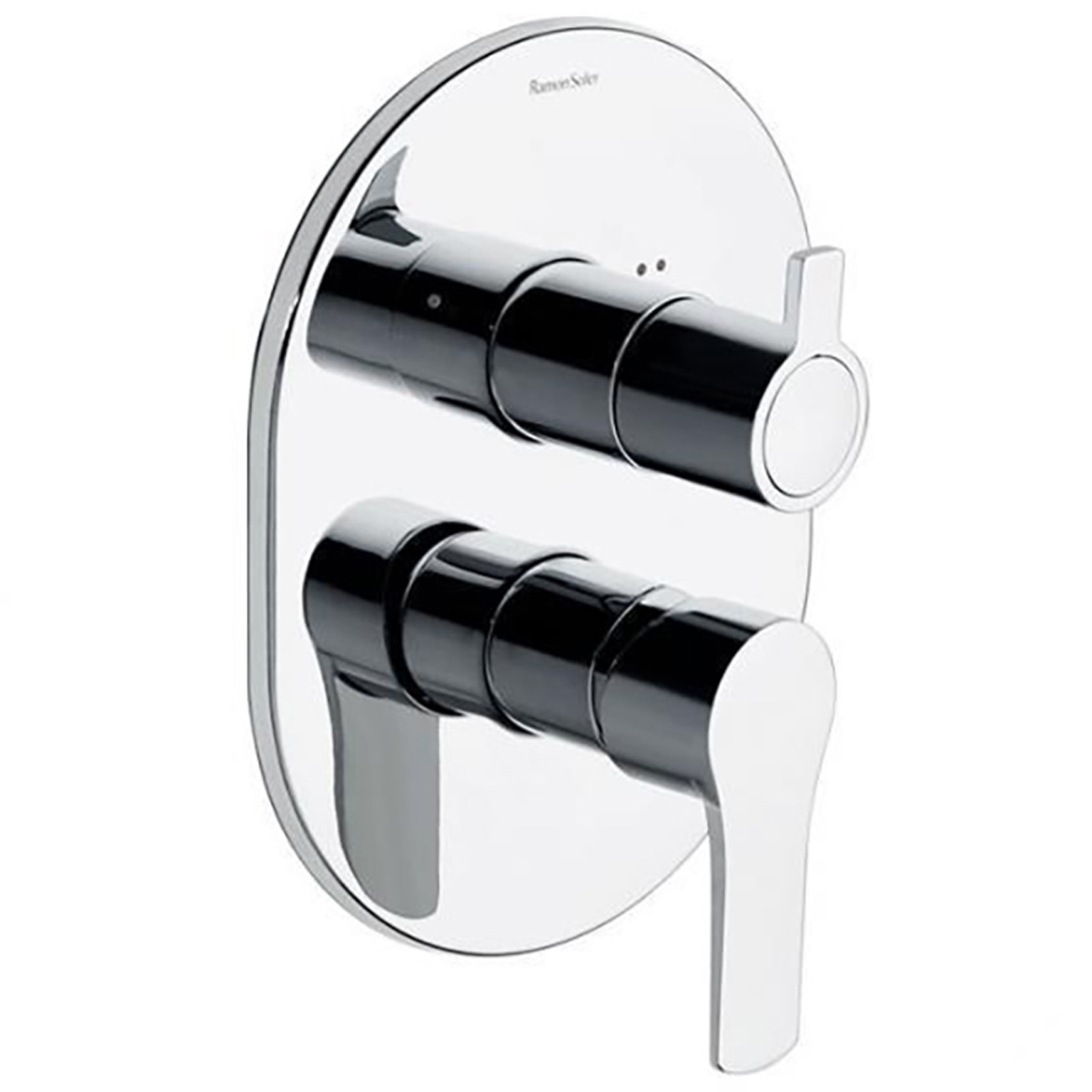 Ultraslim built-in faucet plate for shower-bathtub Titanium series chrome