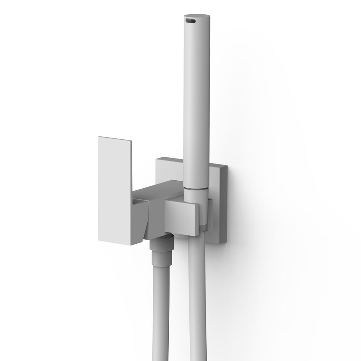 Built-in Faucet With Shower For Toilet Cuadro Exclusive matte white