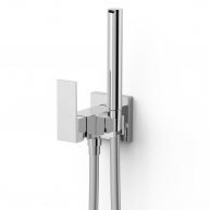 Recessed Faucet With Shower For Toilet Cuadro Exclusive Chrome