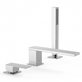 Single-lever faucet with handle for bathtub edge Cuadro Exclusive