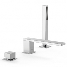 Robinet monocommande exclusif Cuadro pour bord de baignoire