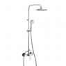 Telescopic shower column with thermostatic faucet from the Titanium Series chrome