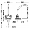 Two-lever faucet for Treskitchen