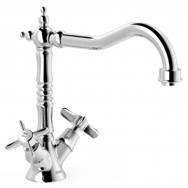 Grifo Bimando Estilo Vintage Para Cocina