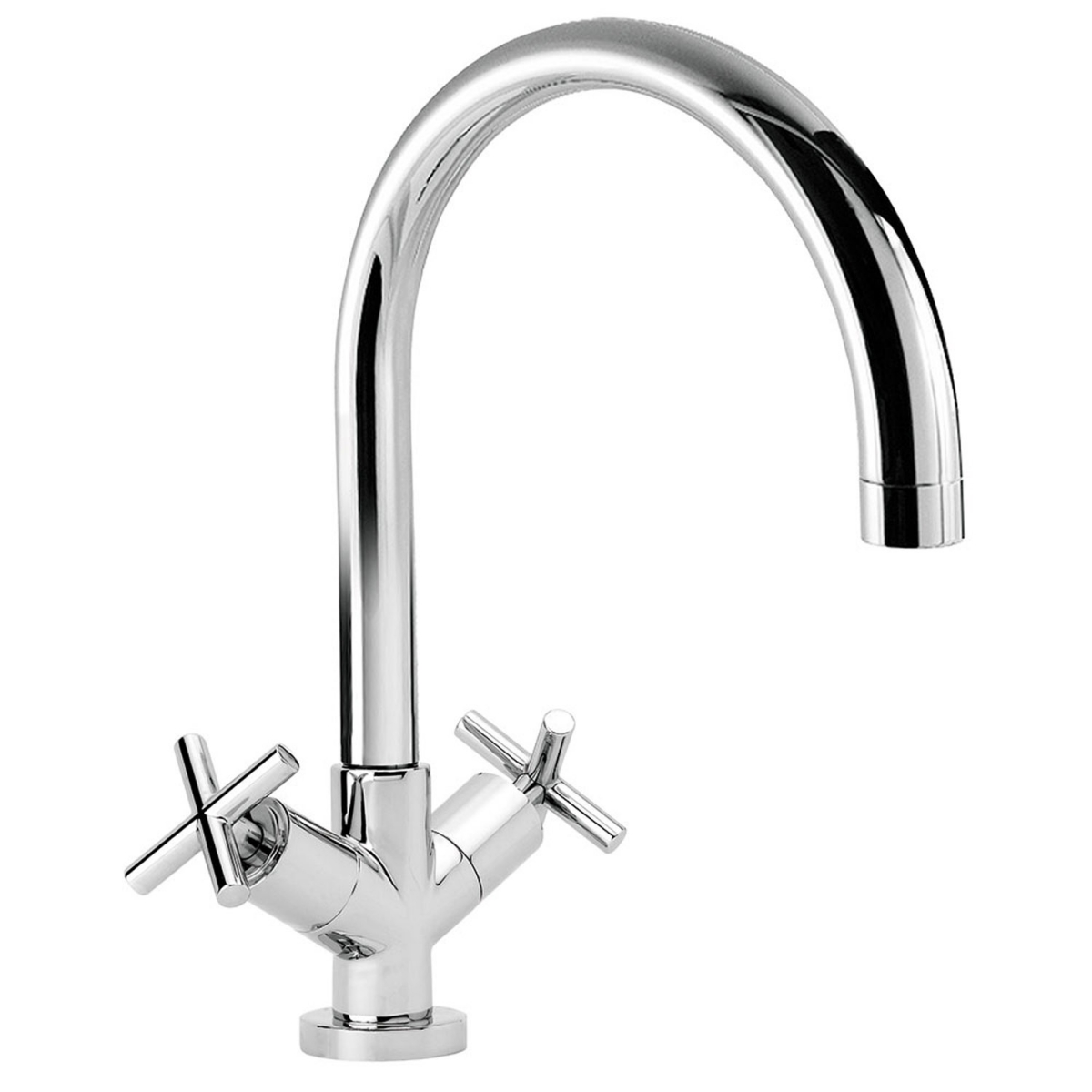Zweihebel-Wasserhahn mit Quergriffen für Tres Küchenarmatur Chromfinish