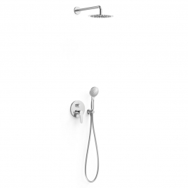 Conjunto Monomando Rociador Empotrado Para Ducha Flat Essential
