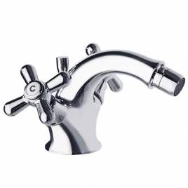 Robinet à deux leviers avec valve incluse pour bidet Gaudí