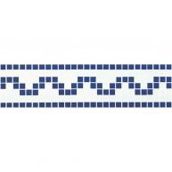 C border with mosaic tiles for swimming pool VIDREPUR