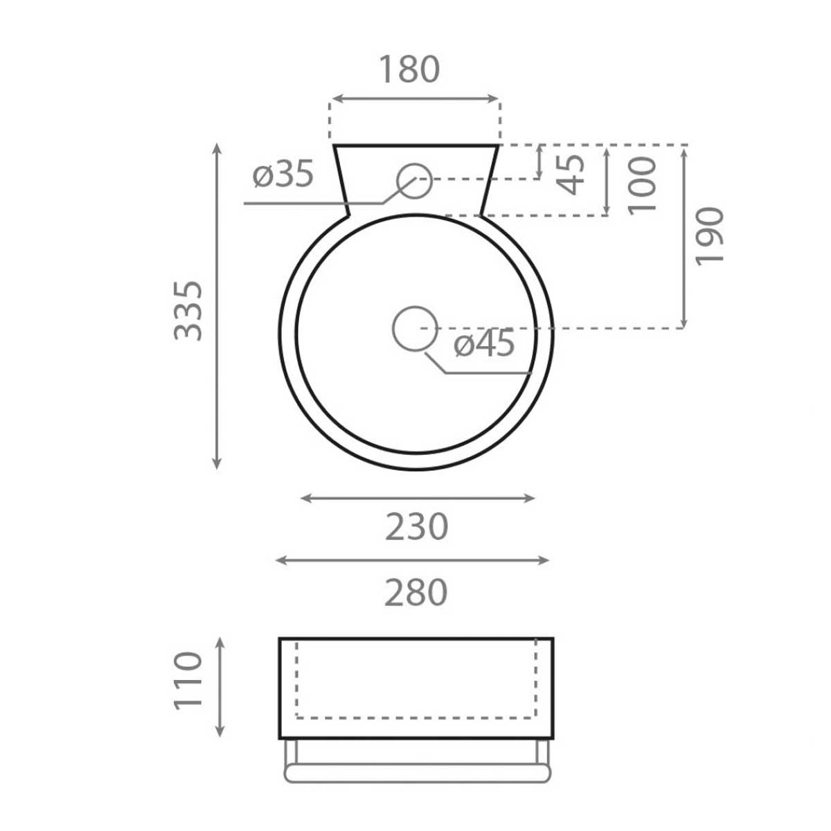 Sherry Mini Waschbecken – Mini-Waschbecken – Marke The Bathco