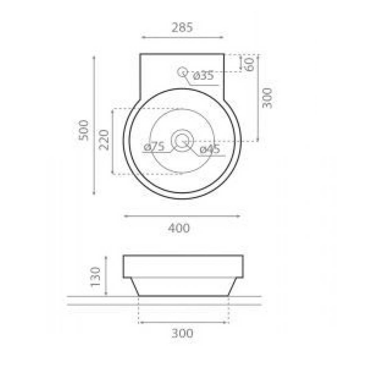 Marseille Circular Waschbecken – Runde Waschbecken – Marke The Bathco