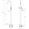 Adagio Ramon Soler series single-lever bathtub column