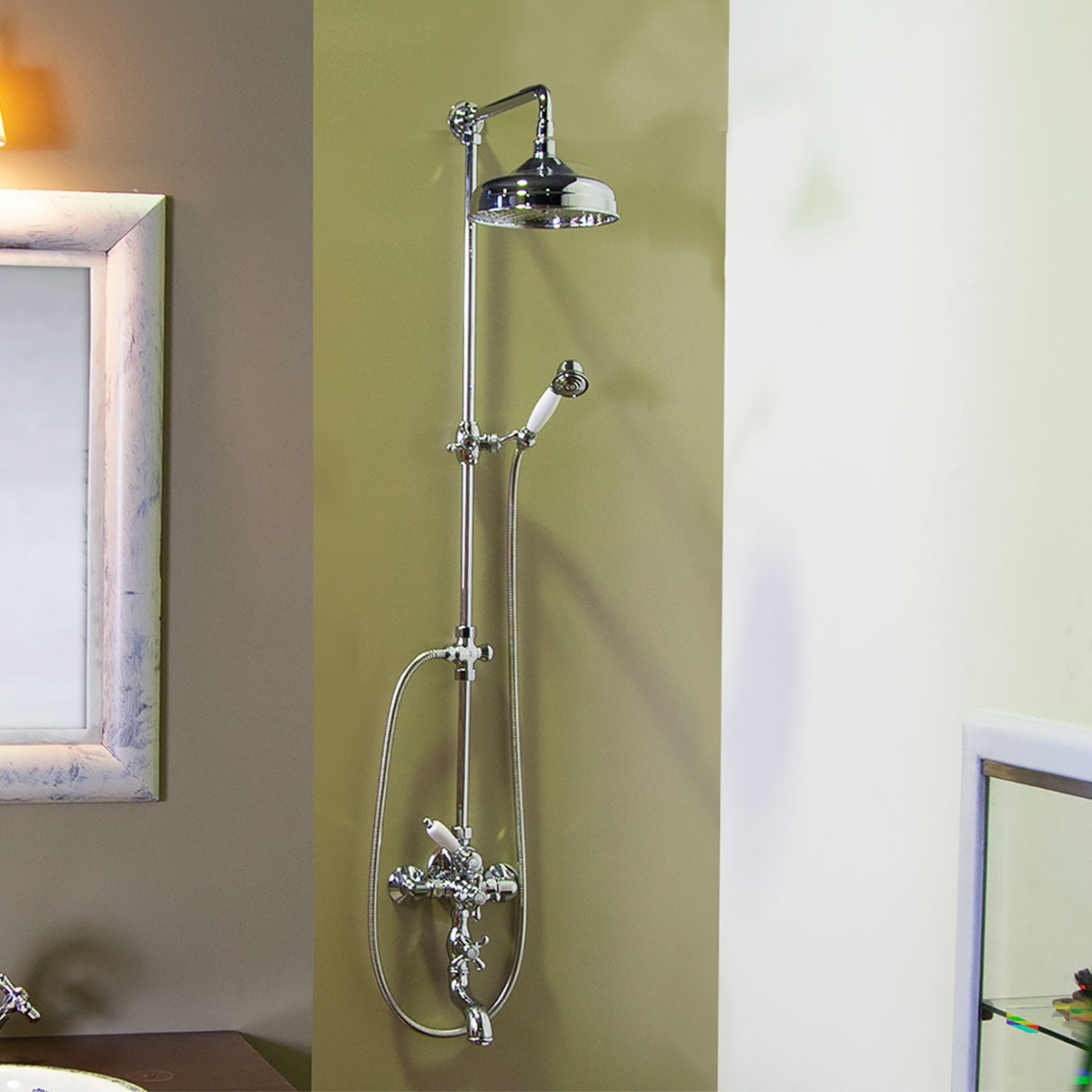 Gaudi Series Thermostatic Shower and Bathtub Column by Ramon Soler