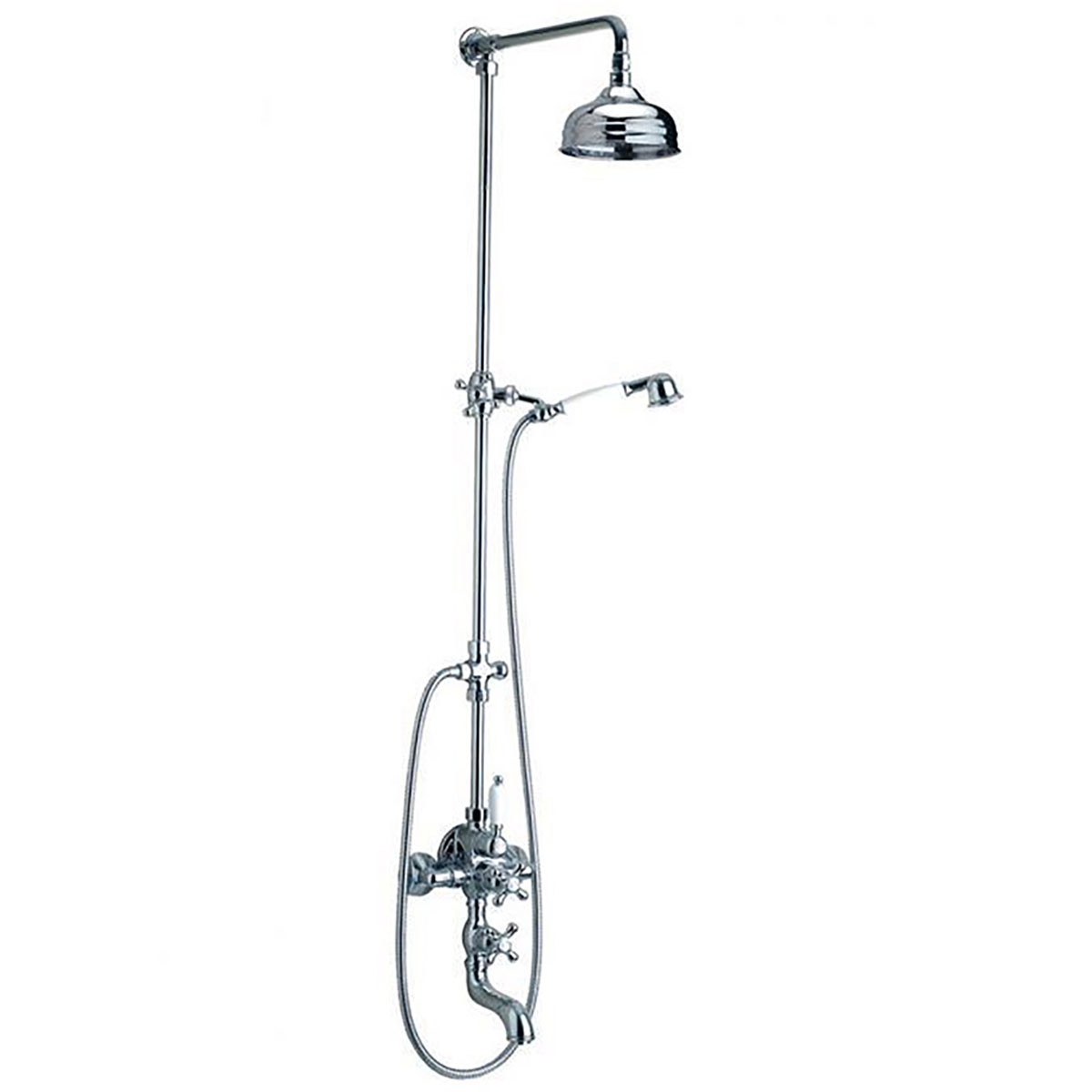 Thermostatic Shower and Bathtub Column Chrome Gaudi Series by Ramon Soler