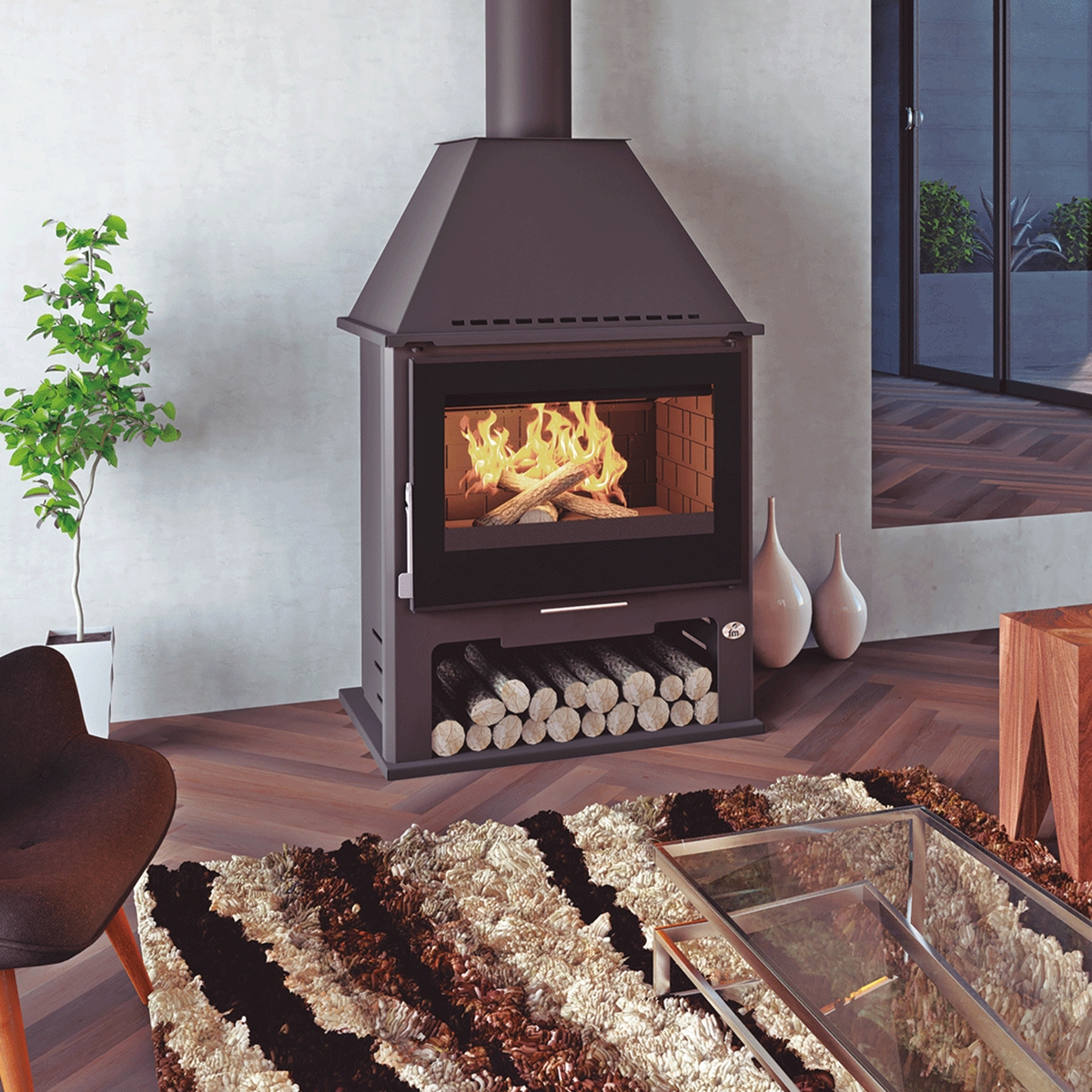 Front wood stove M-300 TFK