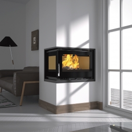 Inserção de madeira de canto com turbina IT-172 D/I (70cm) + Presente direto