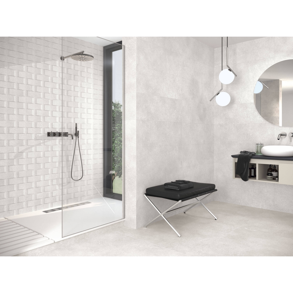 9552 Soie 30x90 Embossed Ateliers Series by PORCELANITE