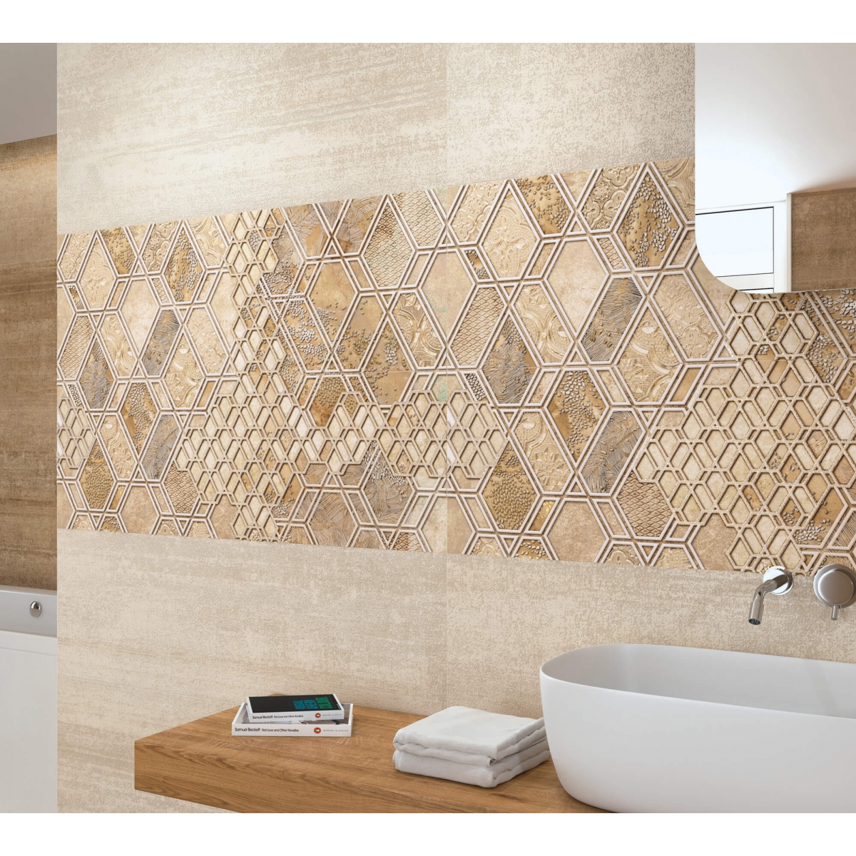 1208 Valkyrie II Tabak 40x120 - Houston-Serie von PORCELANITE