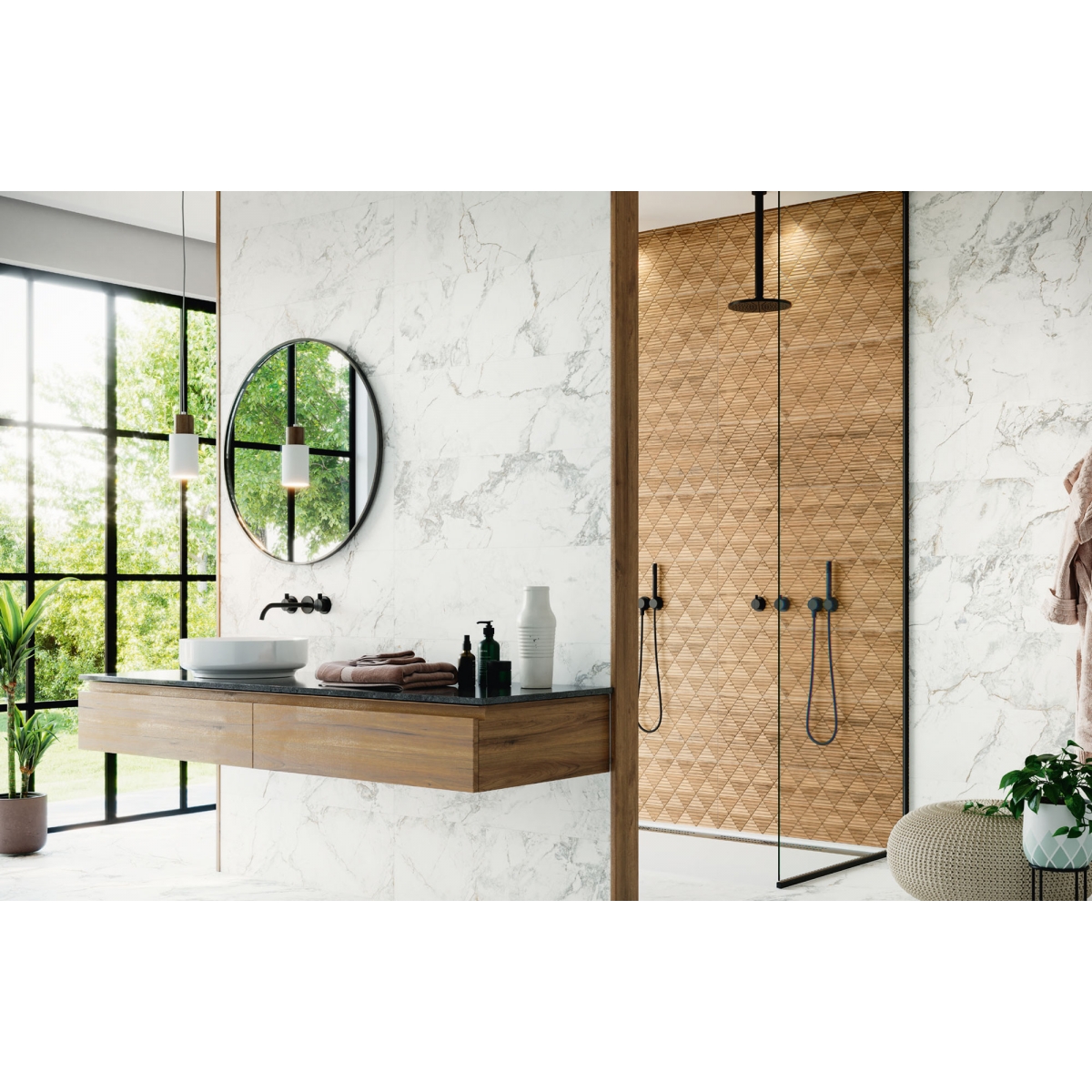 9547 White 30x90 Iguazu Series