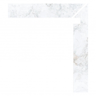 Zanquin for the staircase in imitation white marble 7.5x50