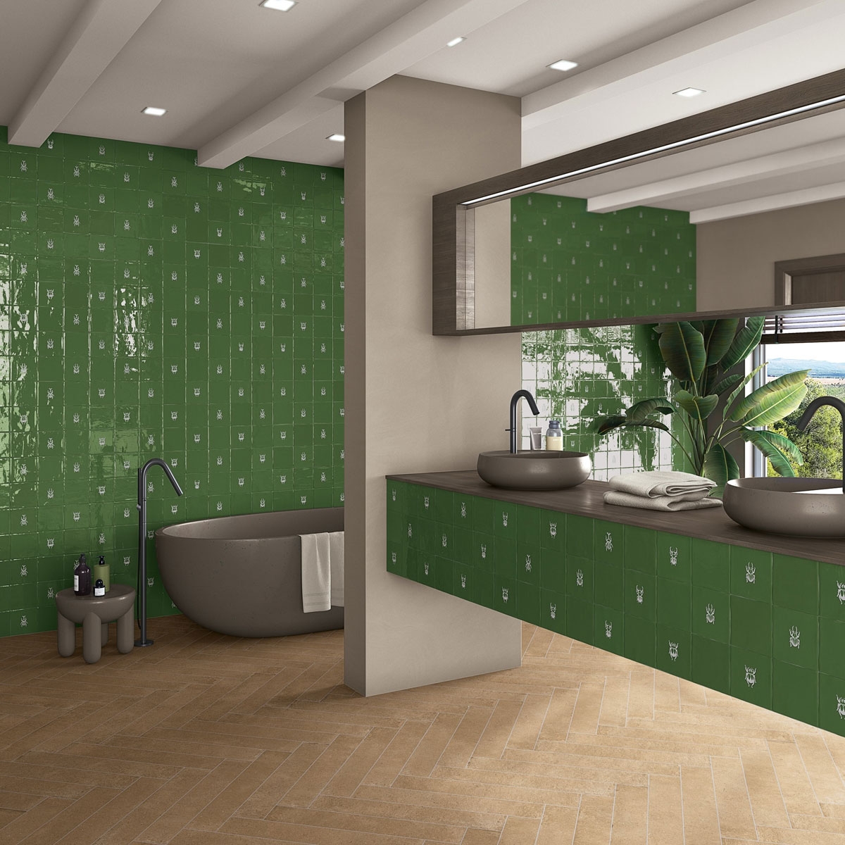 Bathroom with Ager-4 Green