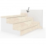 Left stair Zanquin in polished cream color series 1863 Mistral collection