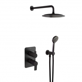 Eingebauter 2-Wege-Duschwasserhahn matte schwarz