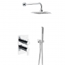 Large Recessed Square Single Lever Blautherm Chrome Faucet