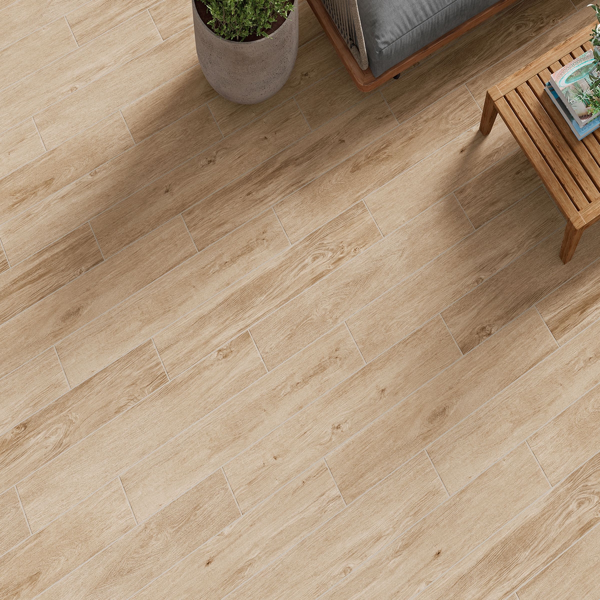 Interior con pavimento Tivoli Canella