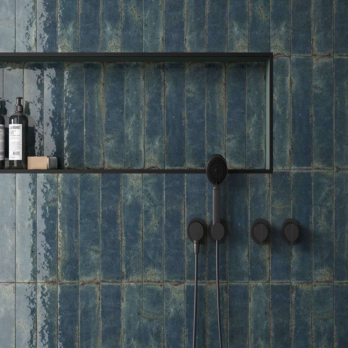 Bathroom with Vibrant Blue coating