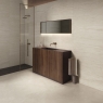 Baño con pavimento Westone Cream Mate 60x120