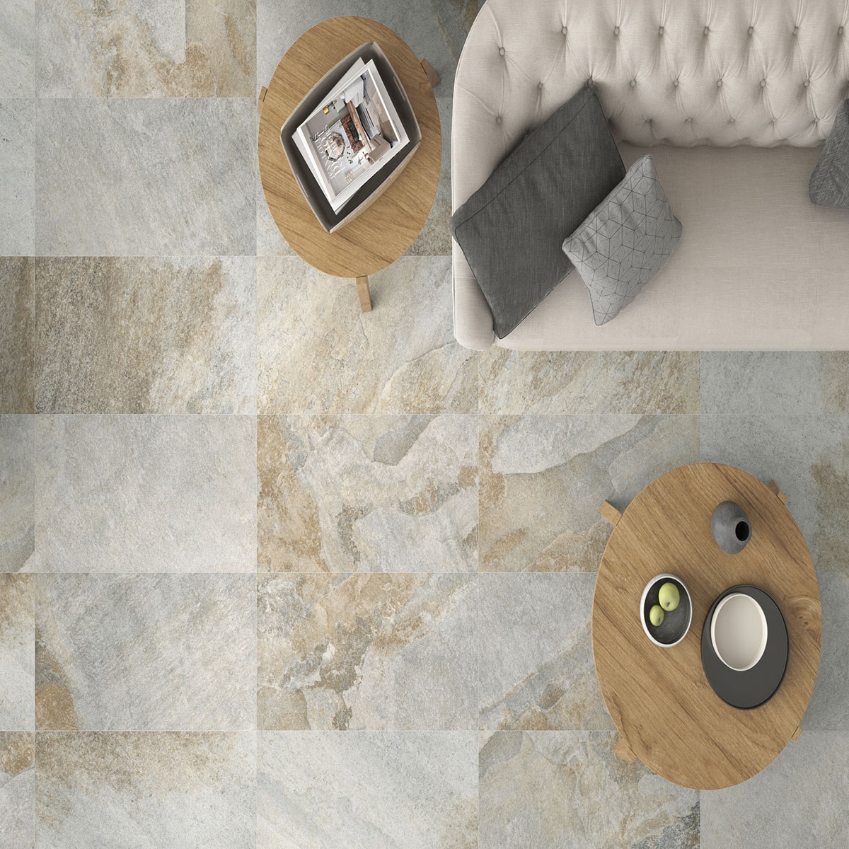 Arcadia Multicolore Revêtement de sol antidérapant imitation pierre