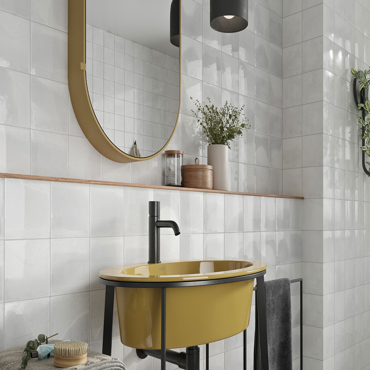 Baño con revestimiento Aqua White 15x15