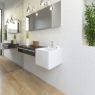 Bathroom with Glossy White Palas coating 30x90