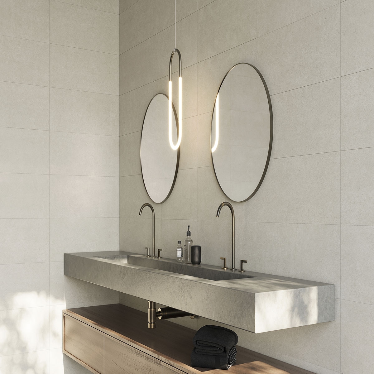 Salle de bain avec revêtement Core Snow 30x75