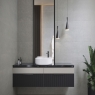 Baño con revestimiento Core Carvined Concrete 30x75