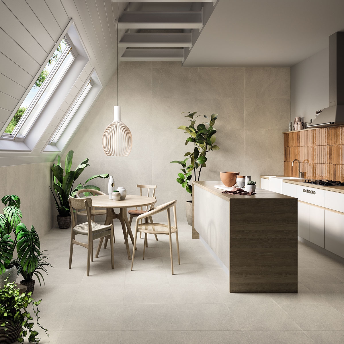 Intérieur avec revêtement Burlington Pearl 60x120