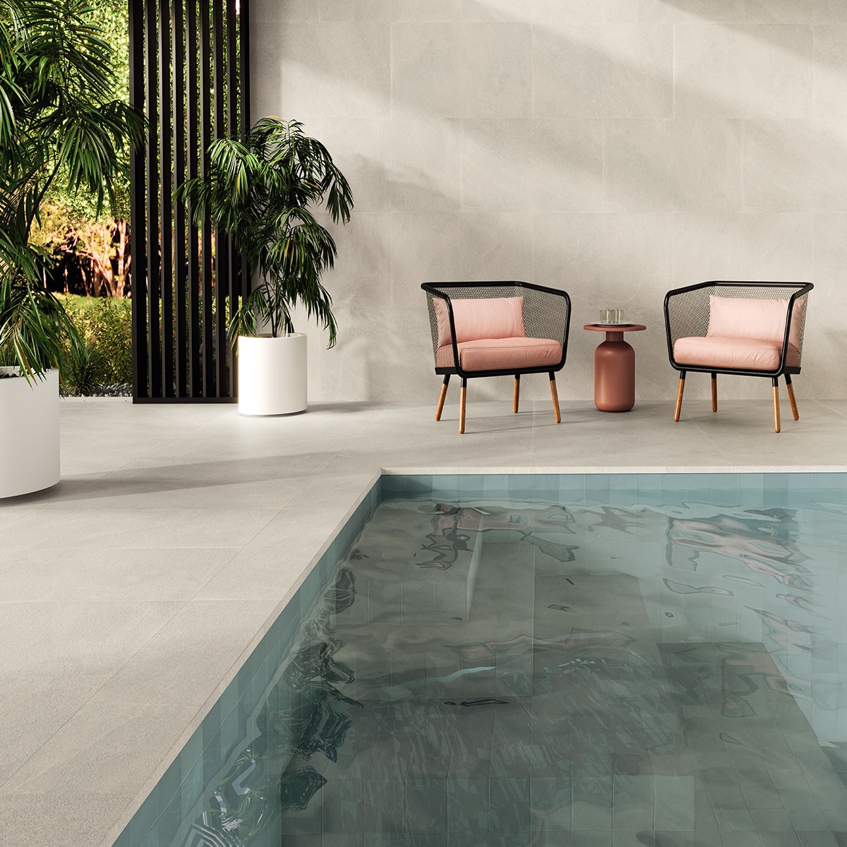 Exterior con pavimento Burlington Pearl Anti-Slip 60x120 - 1