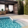Piscina con pavimento Burlington Ivory Antideslizante 60x120