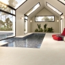 Piscina con pavimento Peldaño Recto Burlington Ivory Antideslizante 33x120