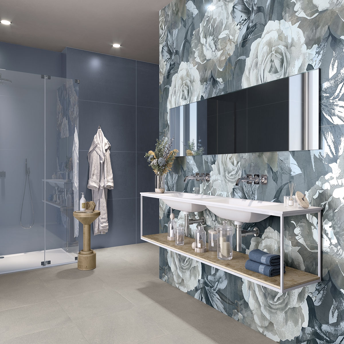 Bathroom with Burlington Grey Matte flooring 60x60